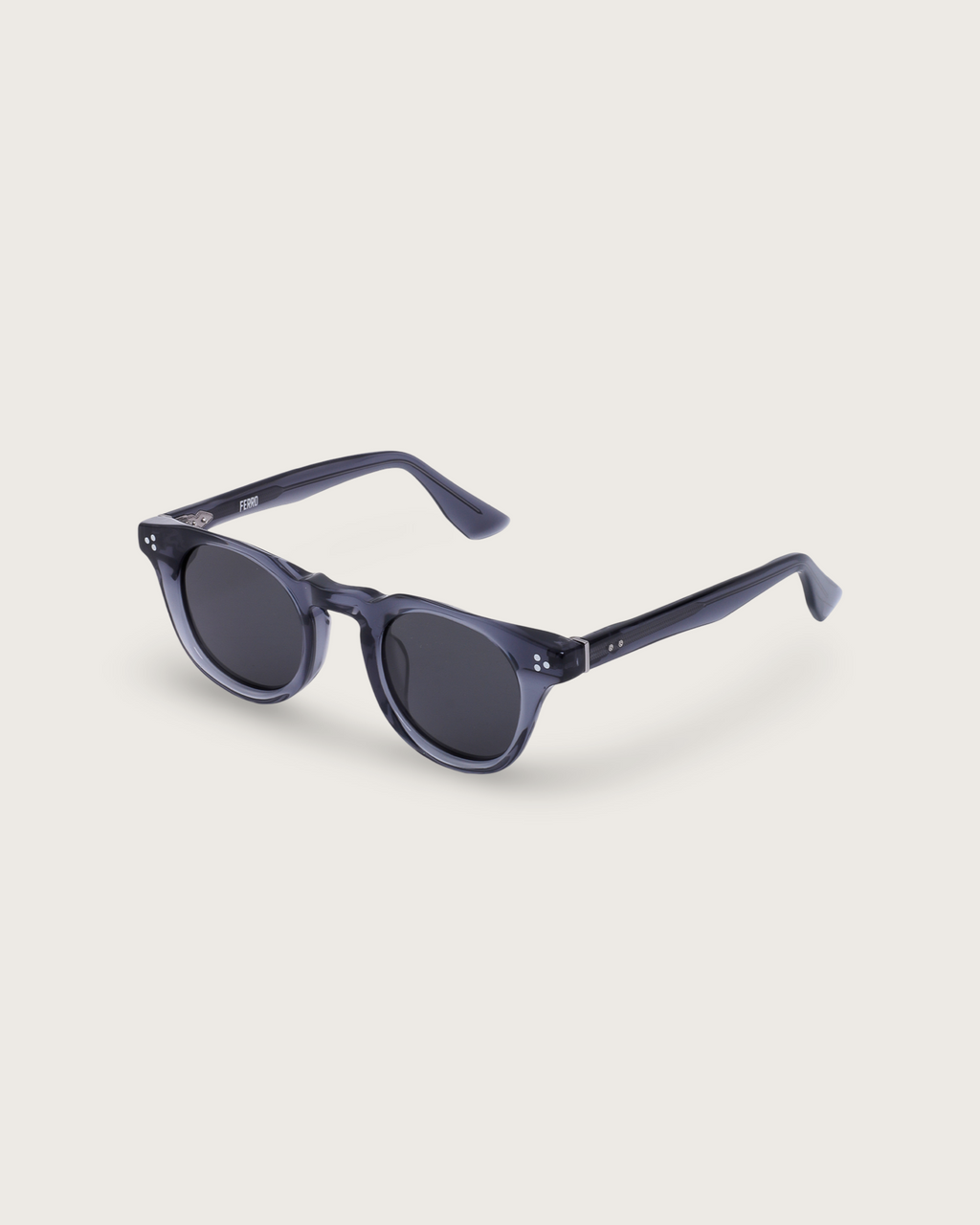 Aero Blue Noir sunglasses featuring deep navy acetate frame and solid black lenses for timeless style and versatility.